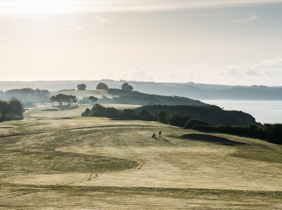 View of 18 hole championship golf course at Carlyon Bay
