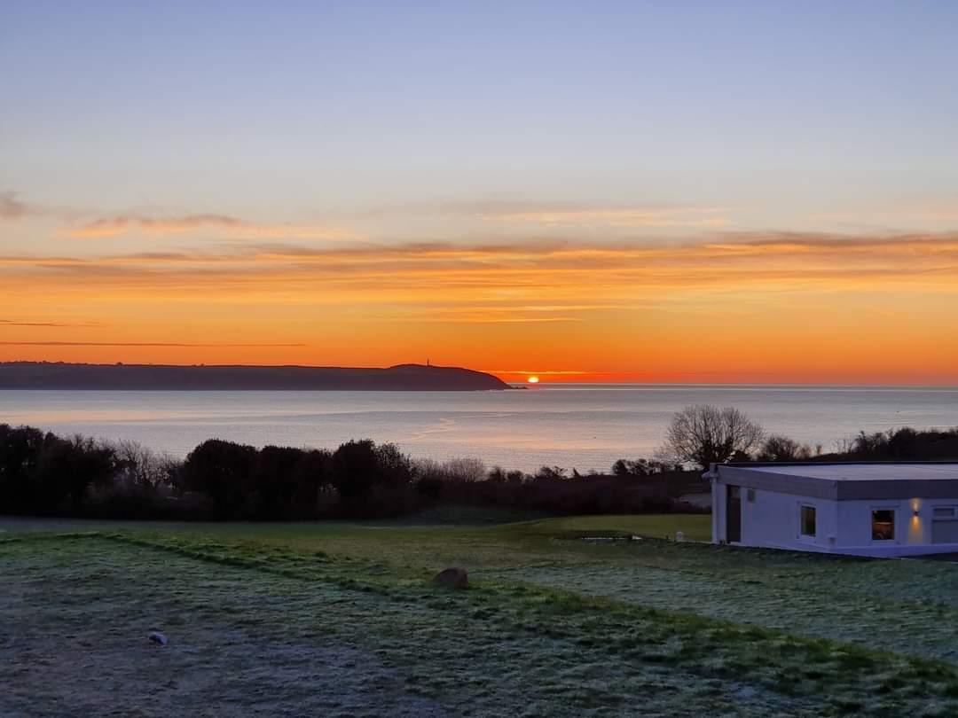 Sunset over clubhouse