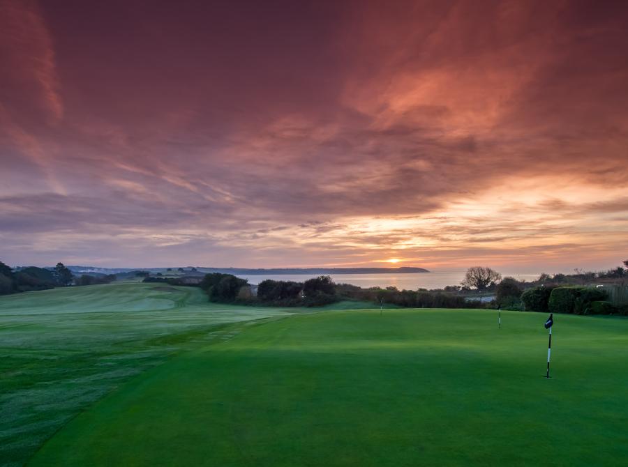 1st tee sunrise at carlyon bay golf course