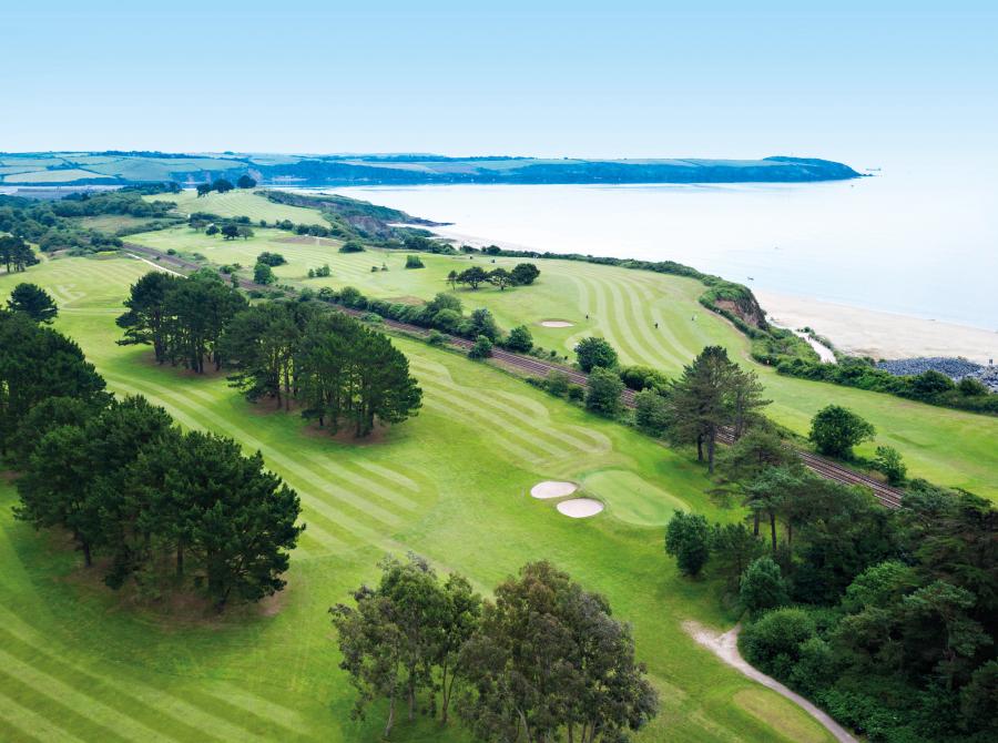 Aerial view of carlyon bay golf course