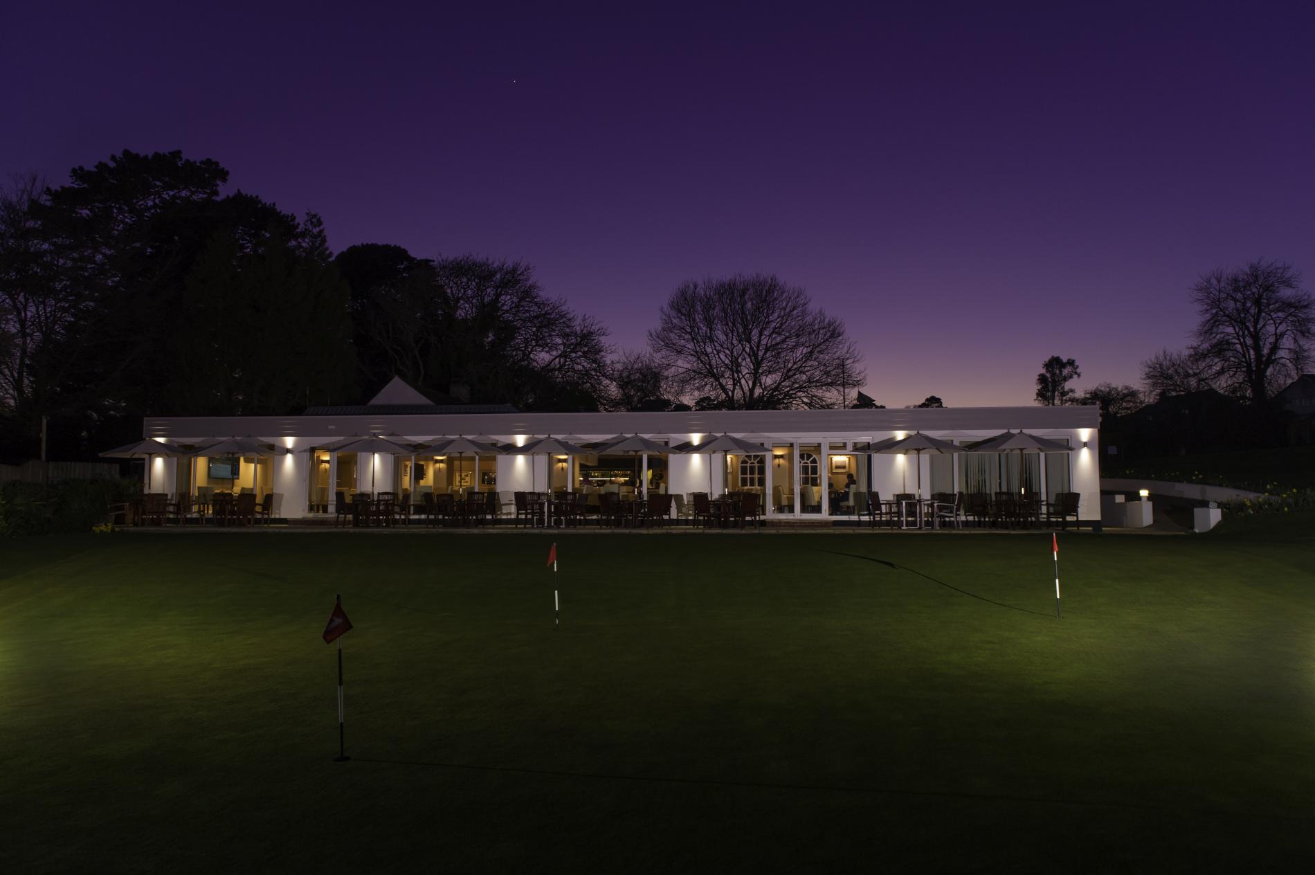 Evening clubhouse