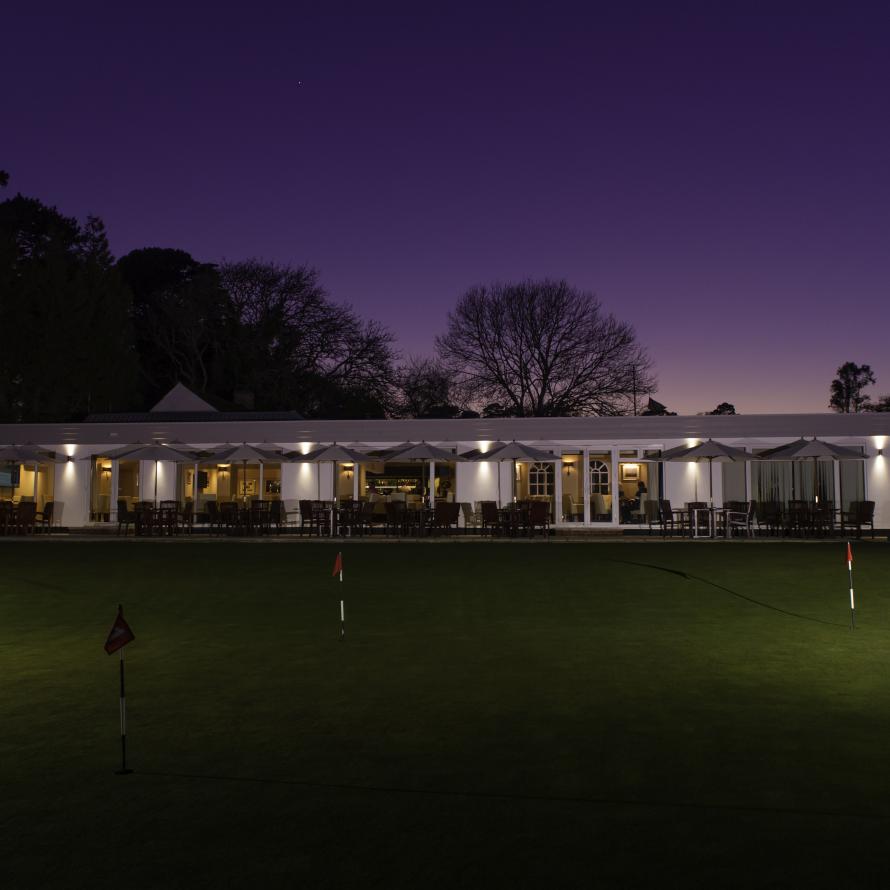Evening clubhouse