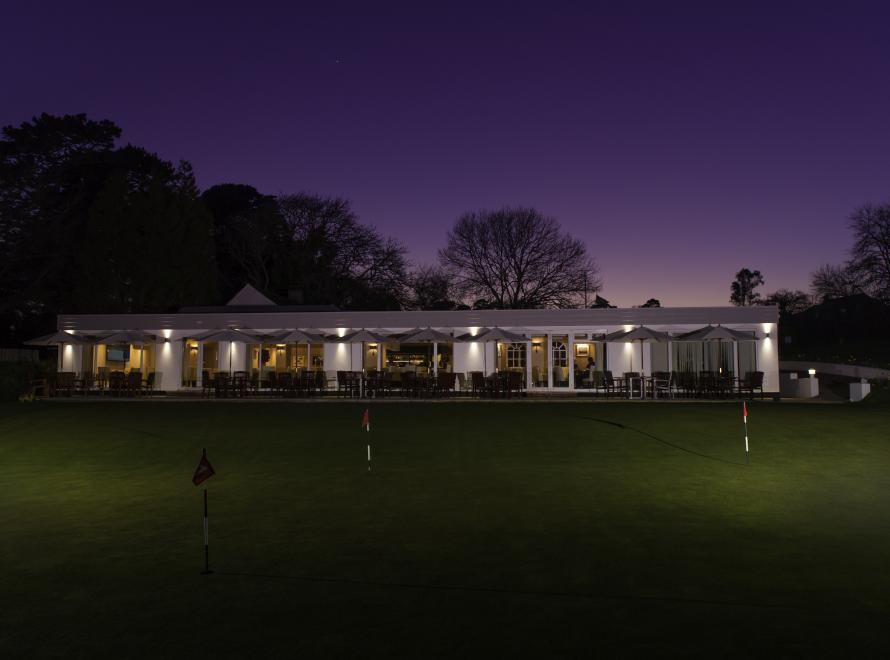 Evening clubhouse